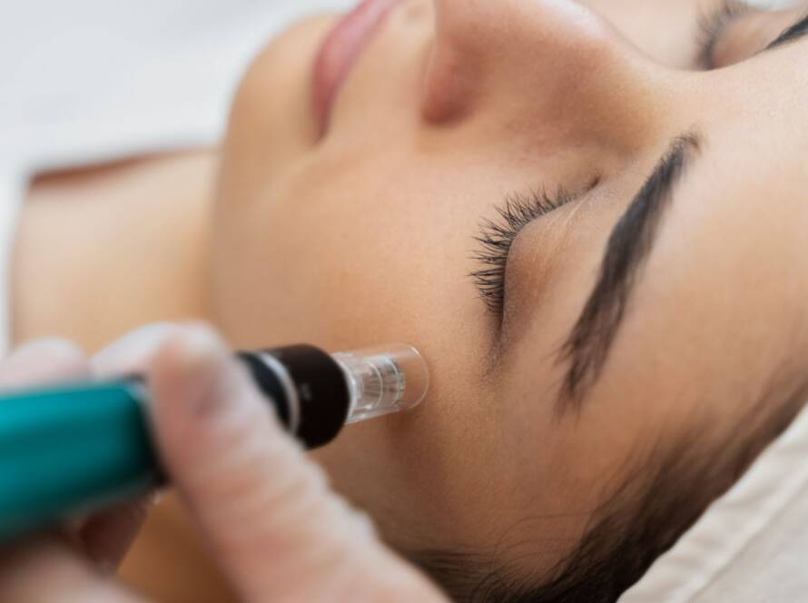 microneedling treatment mask facial cosmetic clinic aesthetic